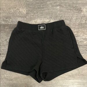 ALO Yoga Black Athletic Shorts with Elastic Waistband